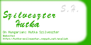 szilveszter hutka business card